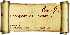 Csongrádi Jermák névjegykártya